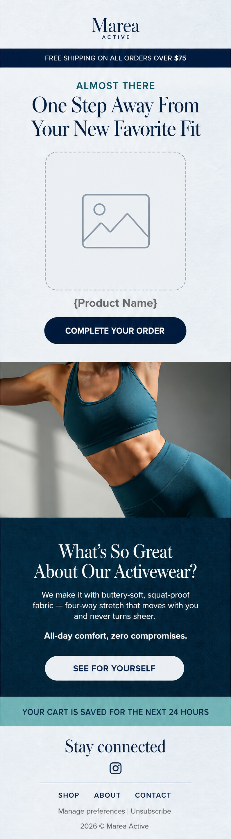 Abandoned checkout email